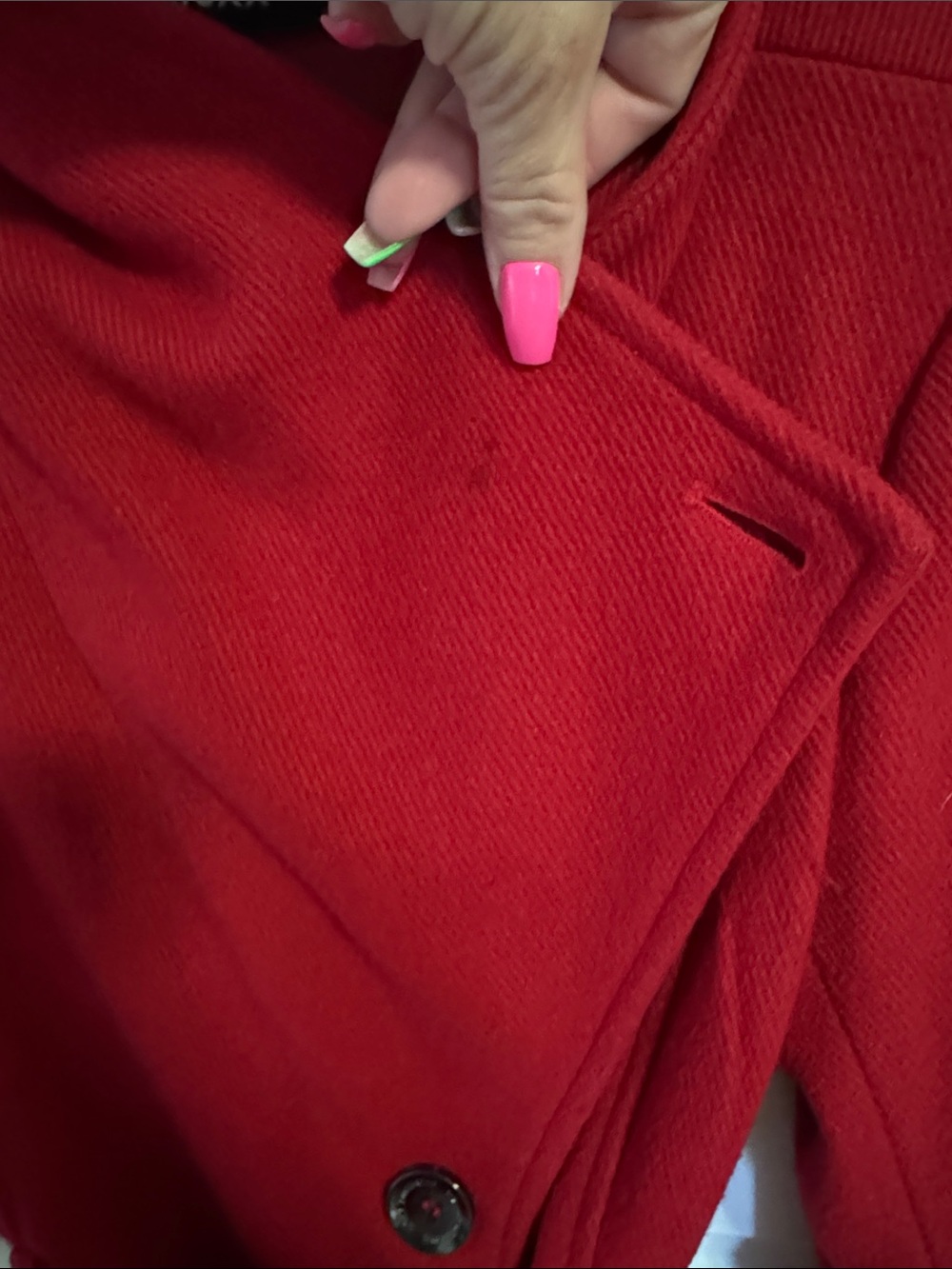 Mexx Red Belted Trench Coat with Shawl Collar - Picture 5 of 5